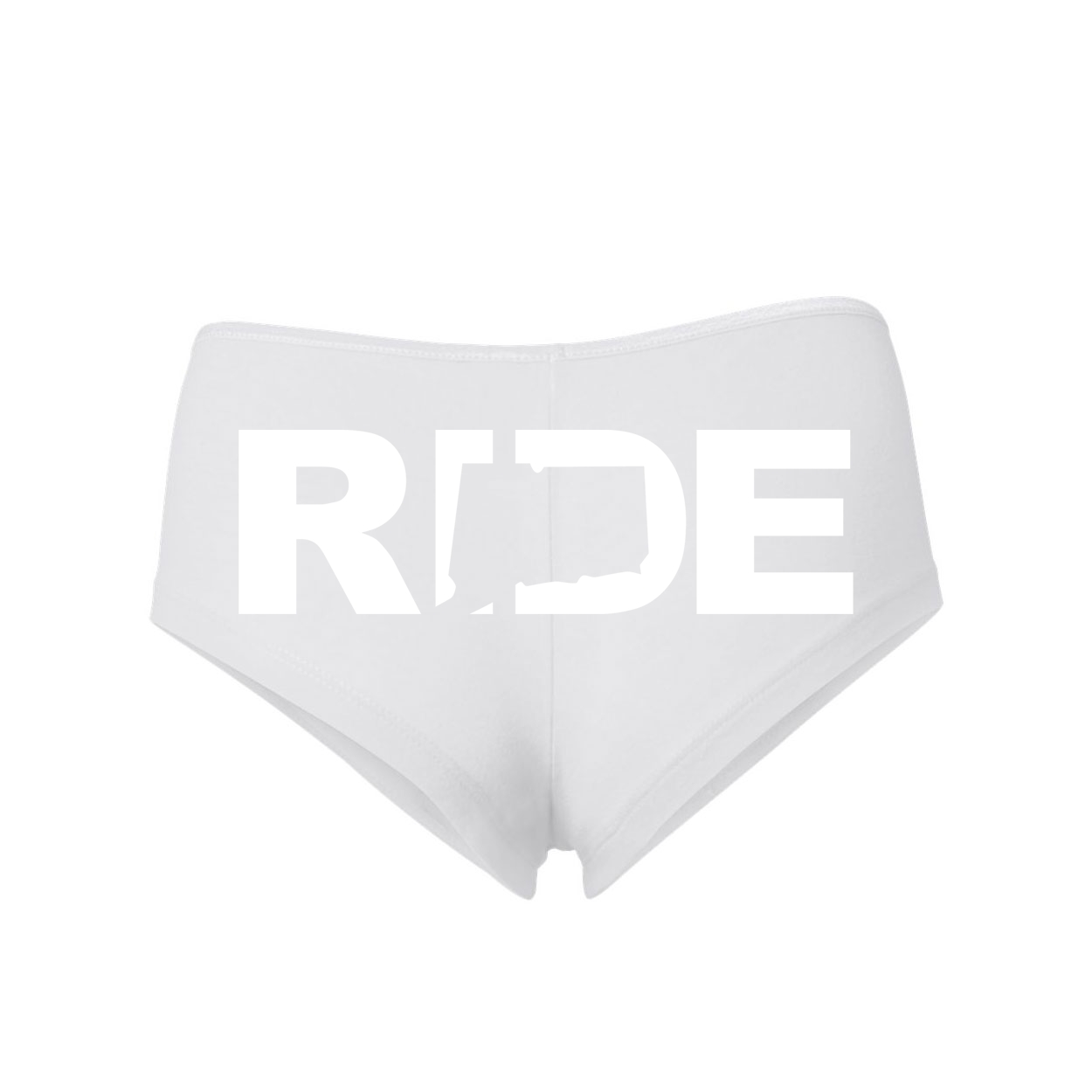Ride Connecticut Classic Women's Booty Shorts White (White Logo)