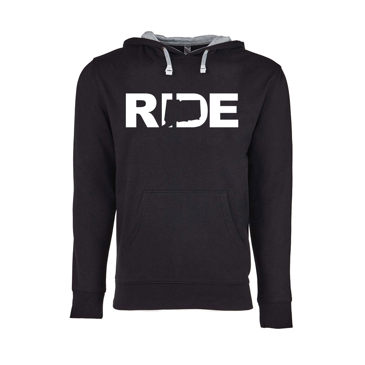 Ride Connecticut Classic Lightweight Sweatshirt Black/Heather Gray (White Logo)