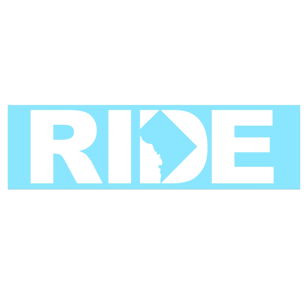 Ride District of Columbia Classic Decal (White Logo)
