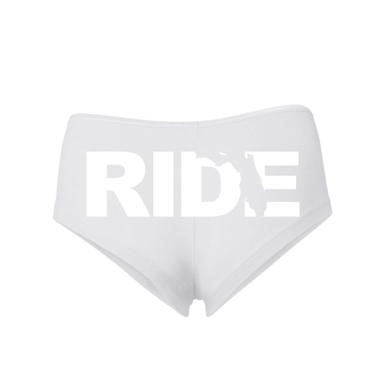 Ride Florida Classic Women's Booty Shorts White (White Logo)