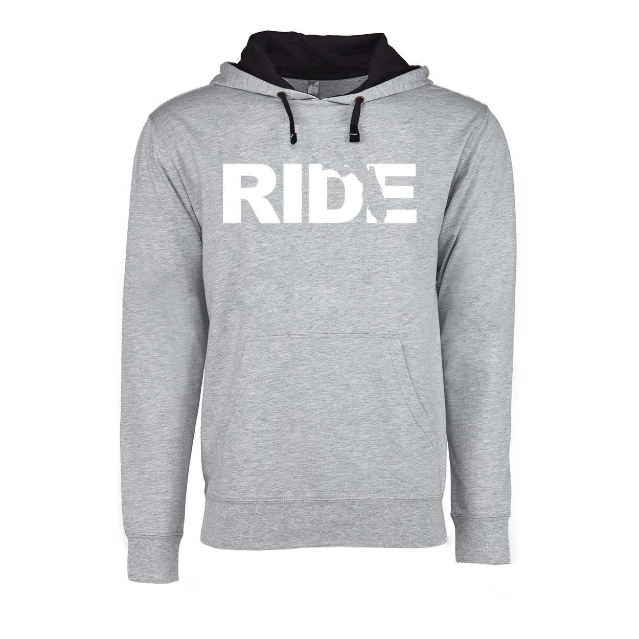 Ride Florida Classic Lightweight Sweatshirt Heather Gray/Black (White Logo)
