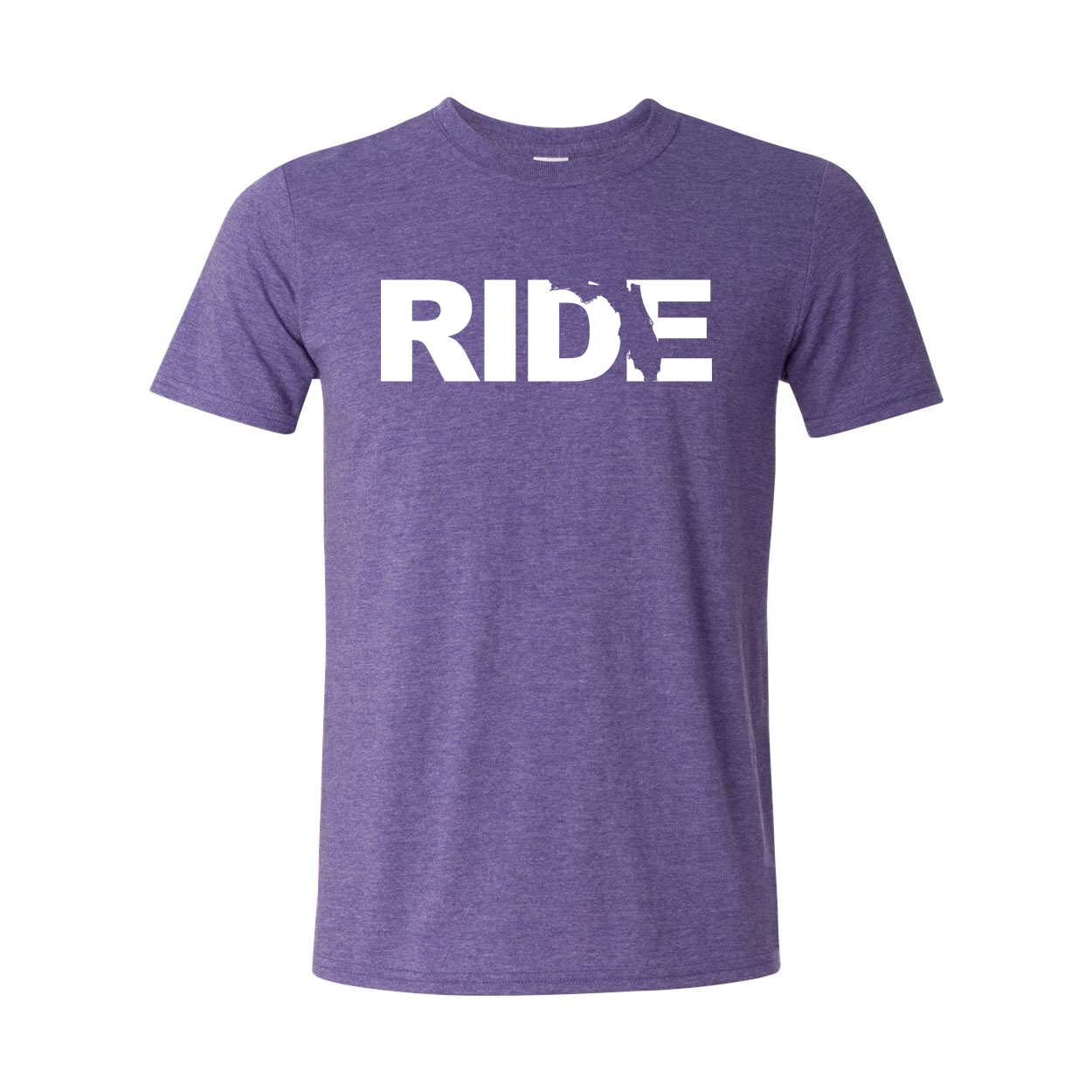 Ride Florida Classic T-Shirt Heather Purple (White Logo)