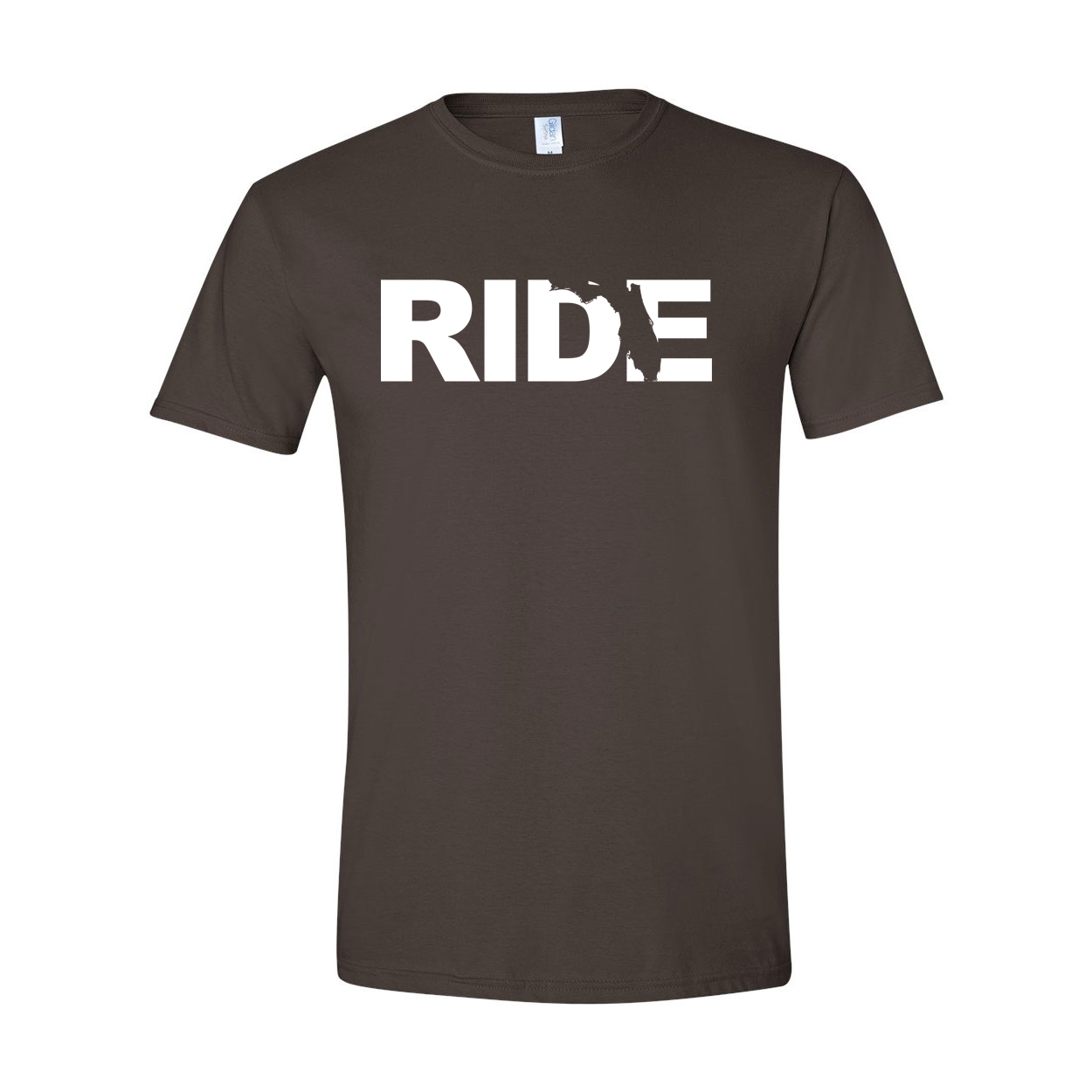 Ride Florida Classic T-Shirt Dark Chocolate Brown (White Logo)