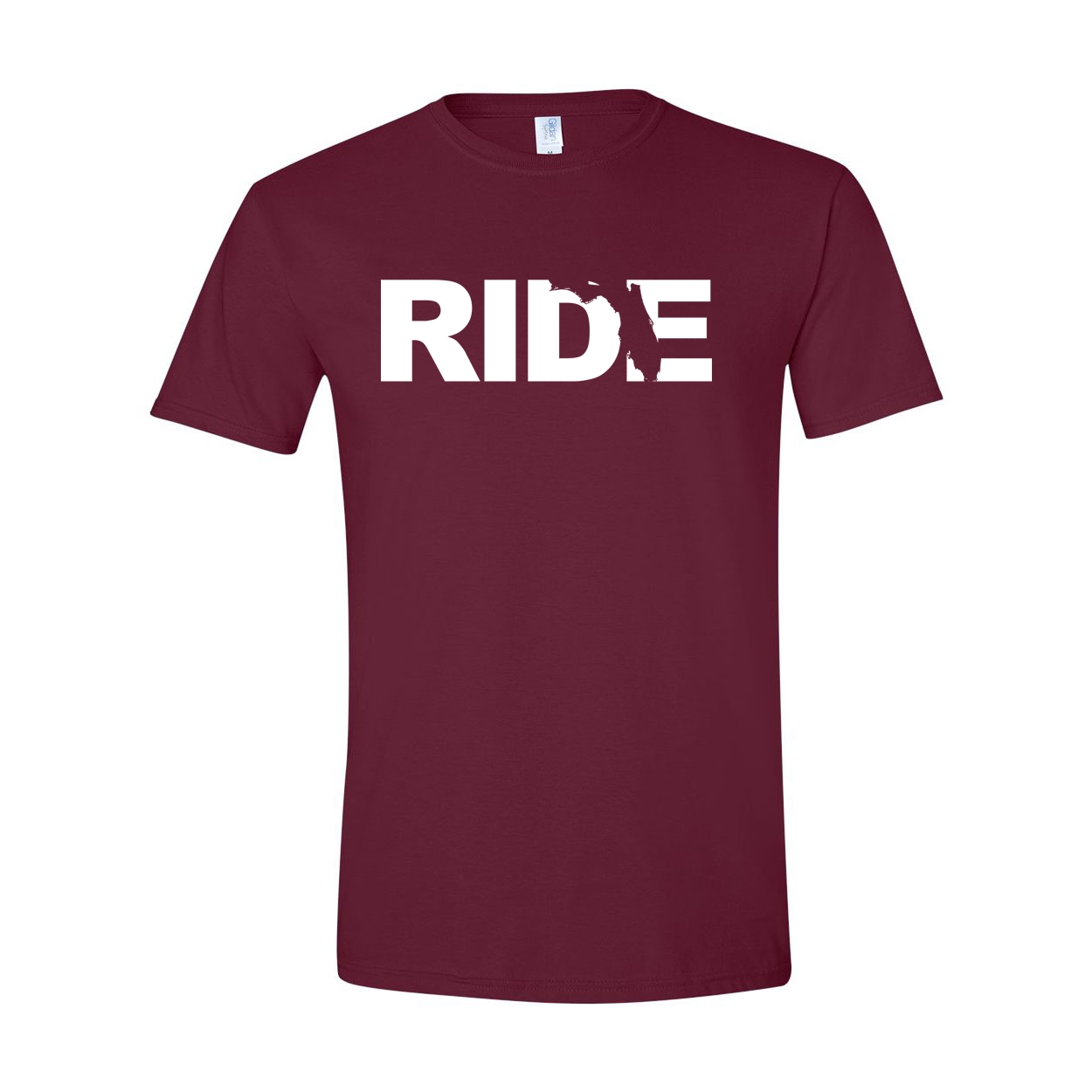 Ride Florida Classic T-Shirt Maroon (White Logo)