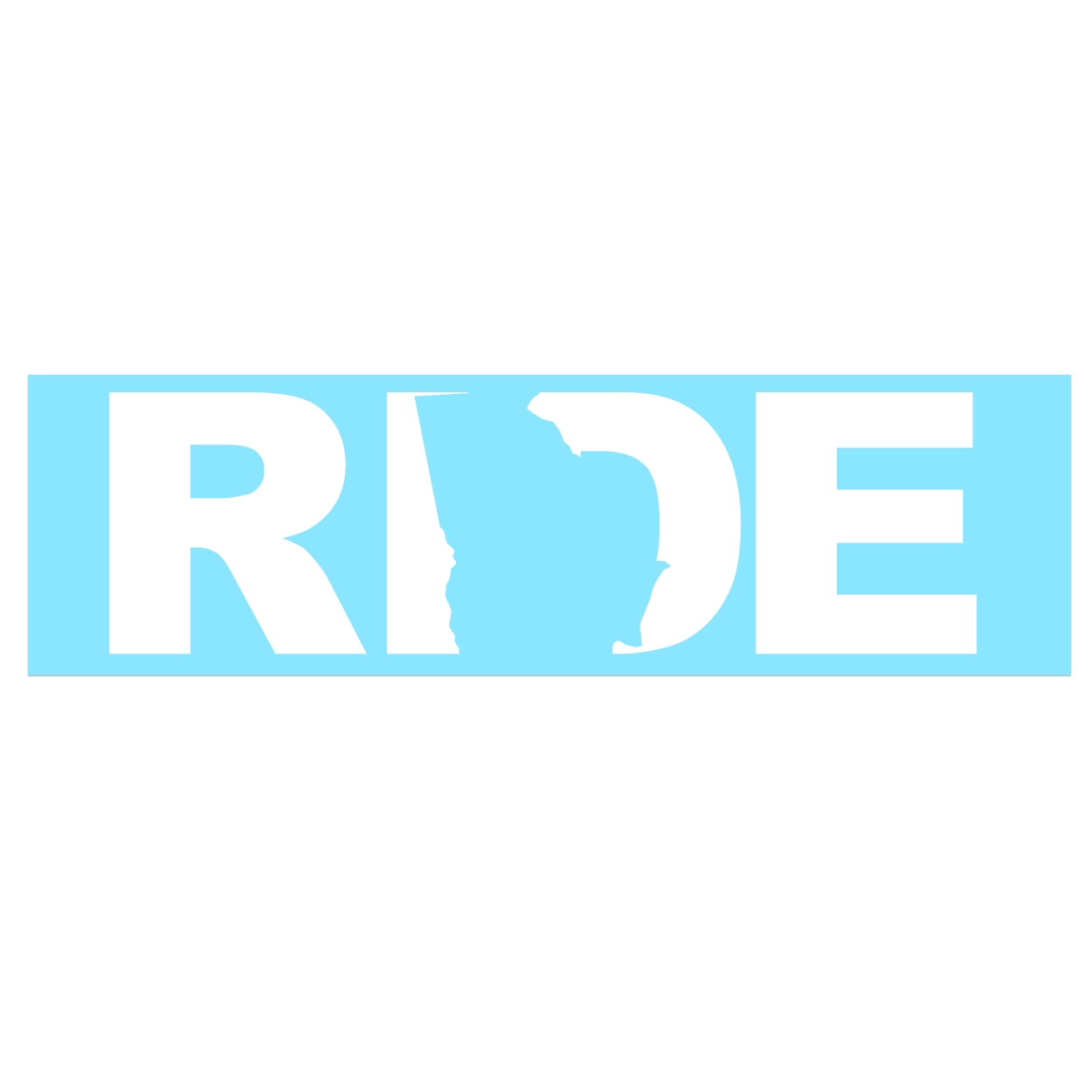 Ride Georgia Classic Decal (White Logo)