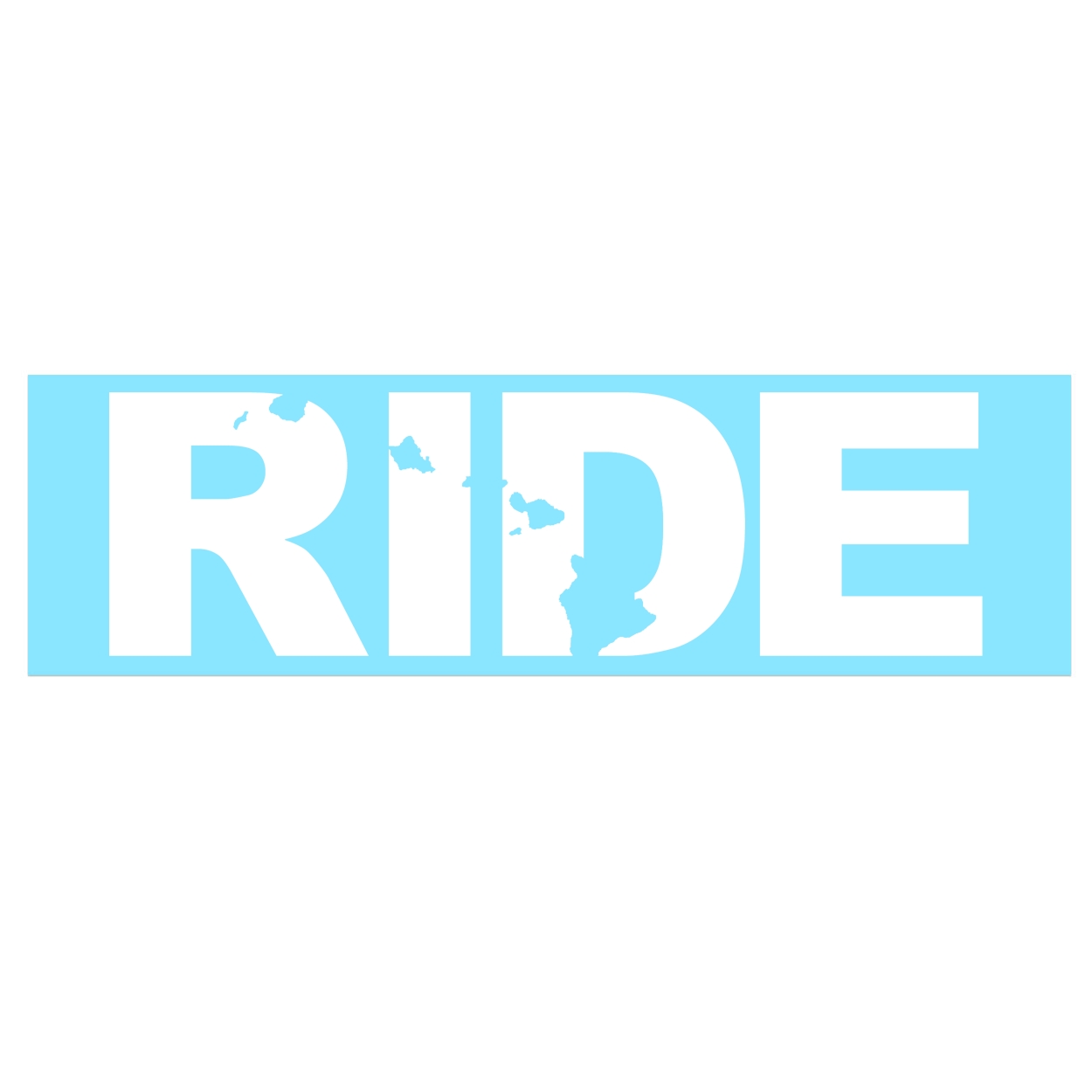 Ride Hawaii Classic Decal (White Logo)