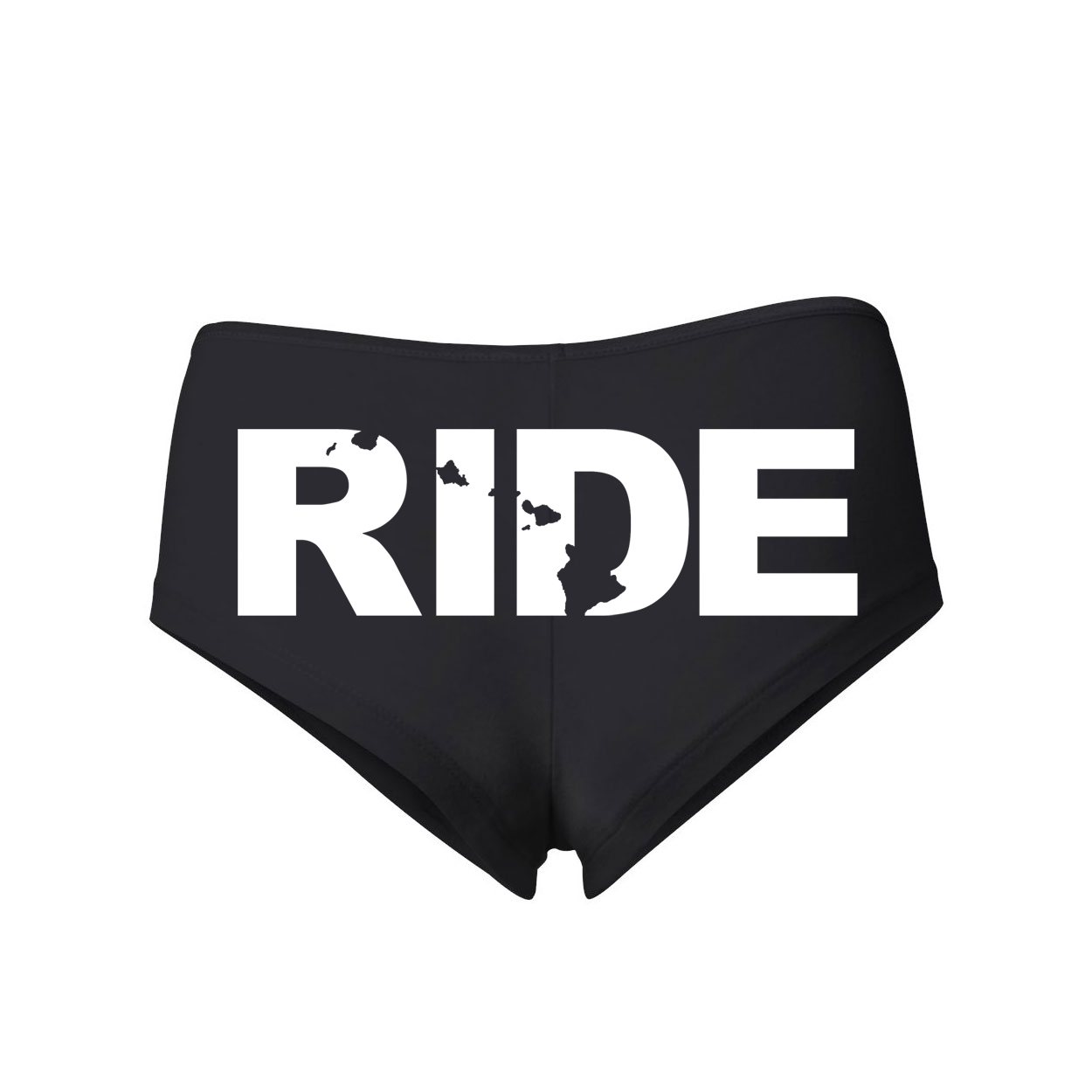Ride Hawaii Classic Women's Booty Shorts Black (White Logo)