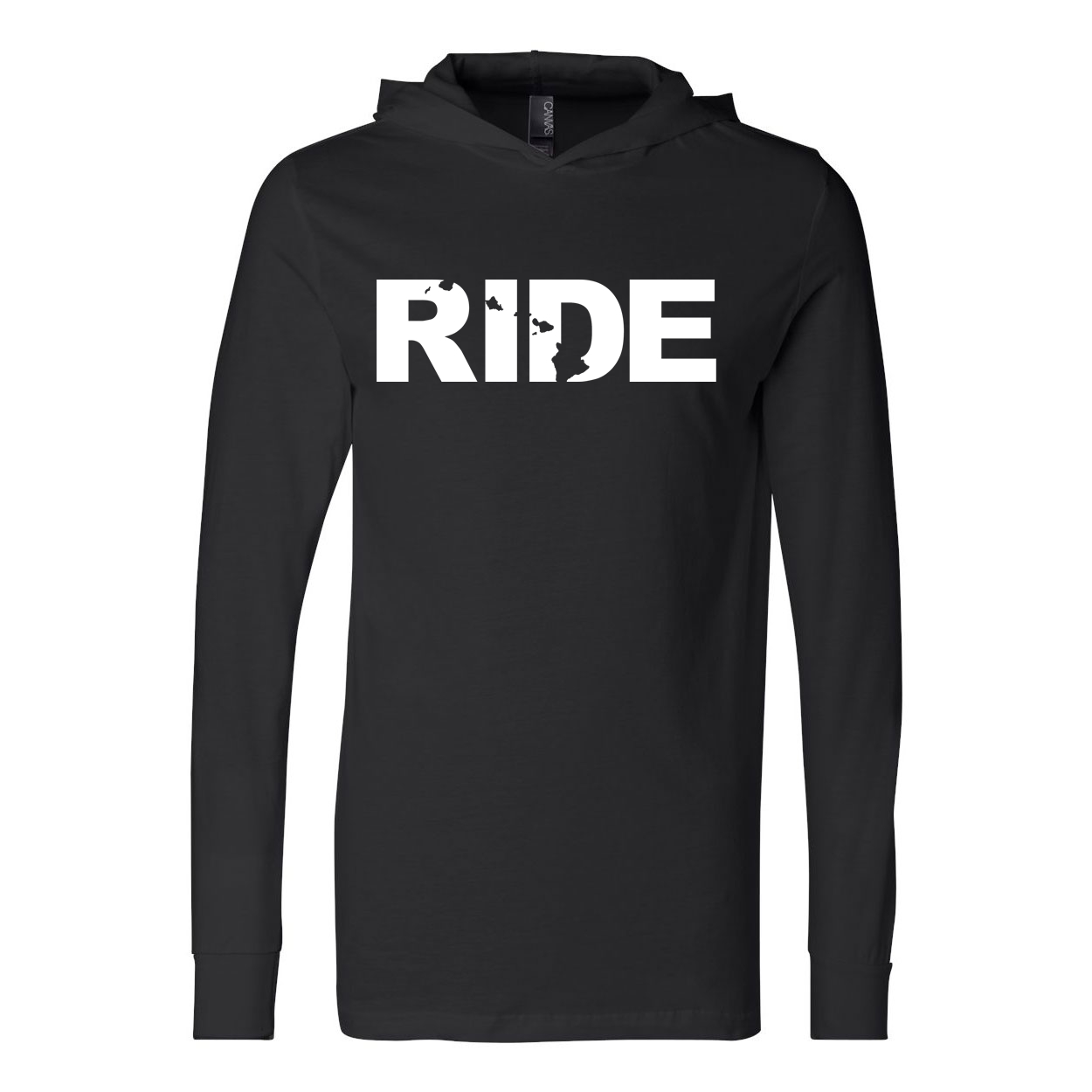 Ride Hawaii Classic Ultra Lightweight Sweatshirt Black (White Logo)