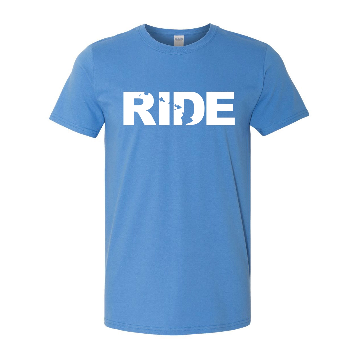 Ride Hawaii Classic T-Shirt Iris Blue (White Logo)