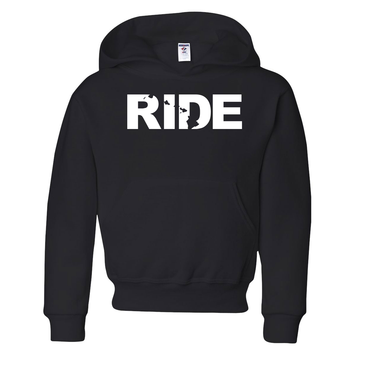 Ride Hawaii Classic Youth Sweatshirt Black (White Logo)