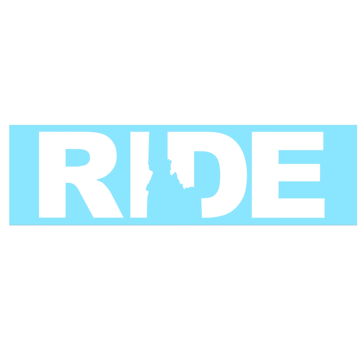 Ride Idaho Classic Decal (White Logo)