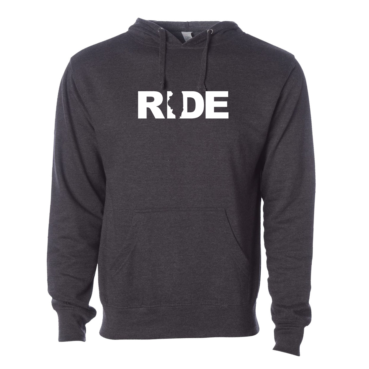 Ride Illinois Classic Sweatshirt Dark Heather Gray (White Logo)