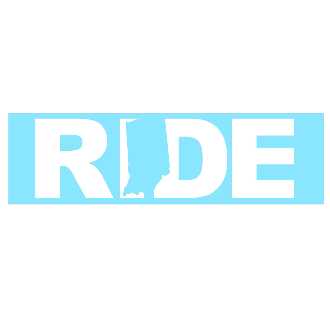 Ride Indiana Classic Decal (White Logo)