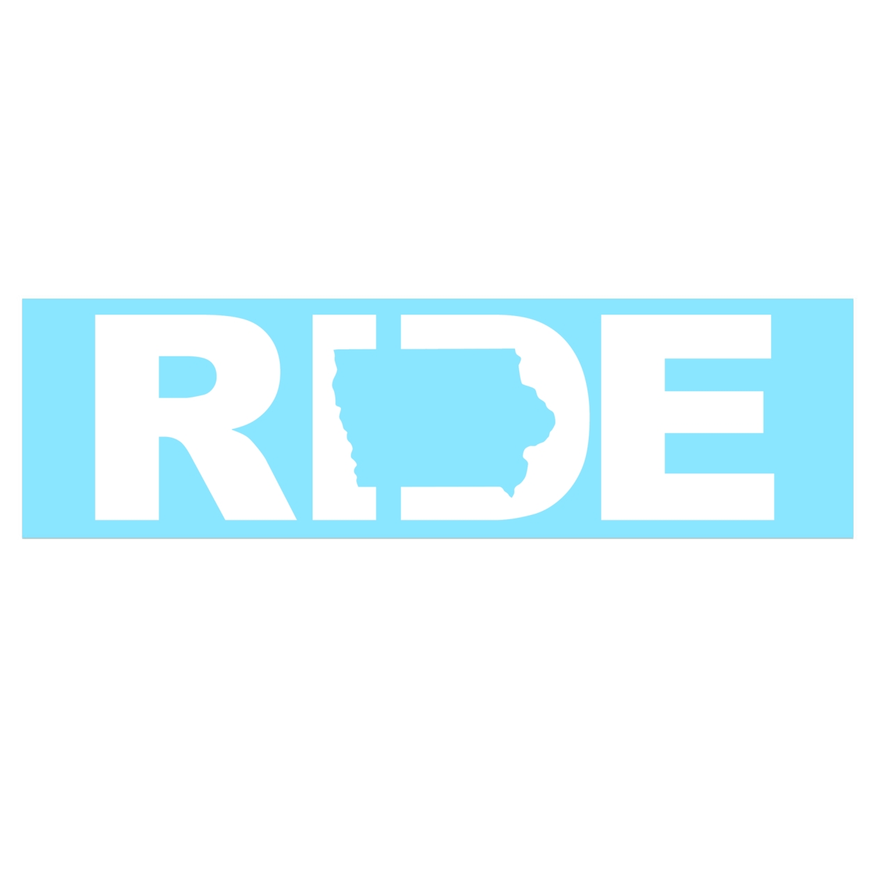 Ride Iowa Classic Decal (White Logo)
