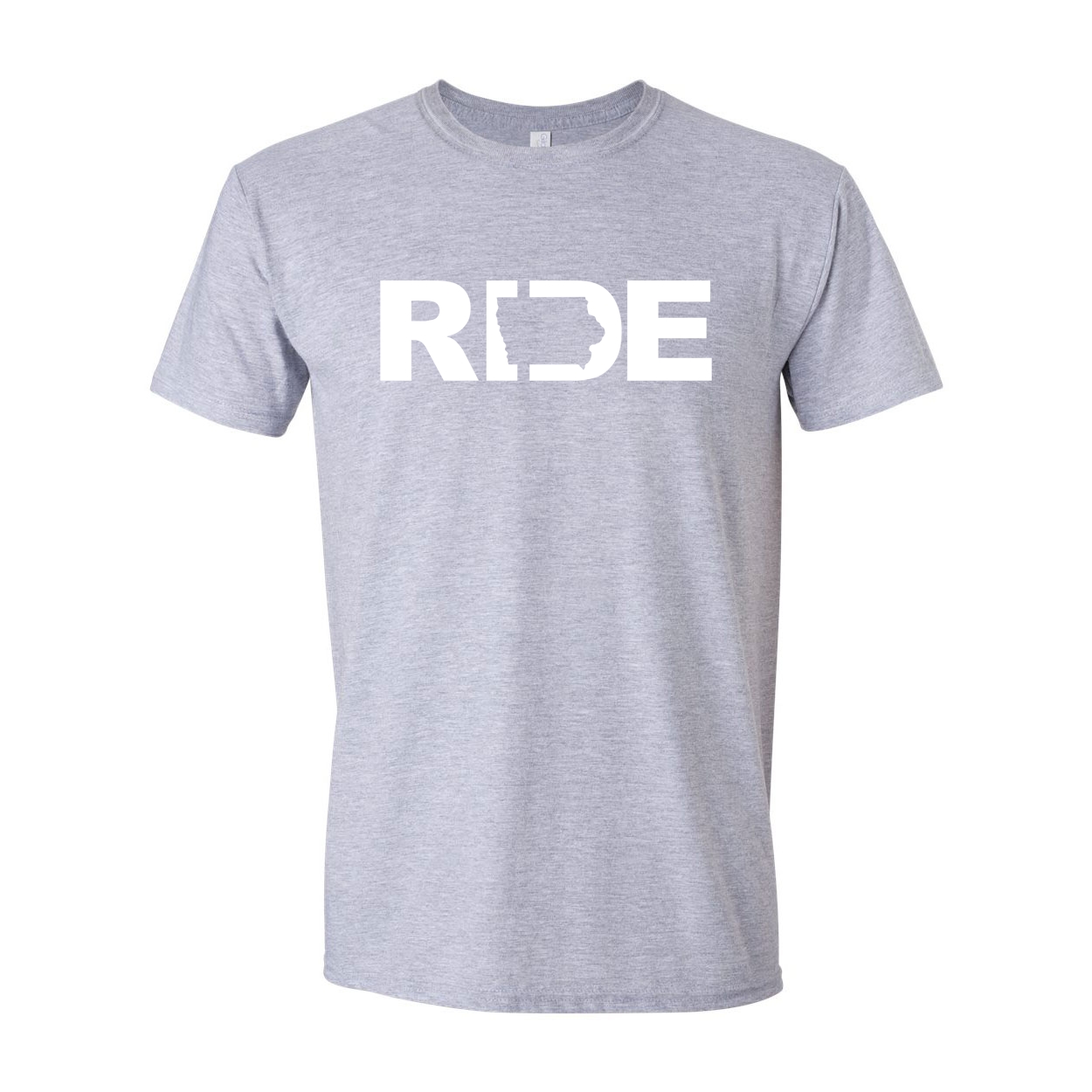 Ride Iowa Classic T-Shirt Sport Gray (White Logo)