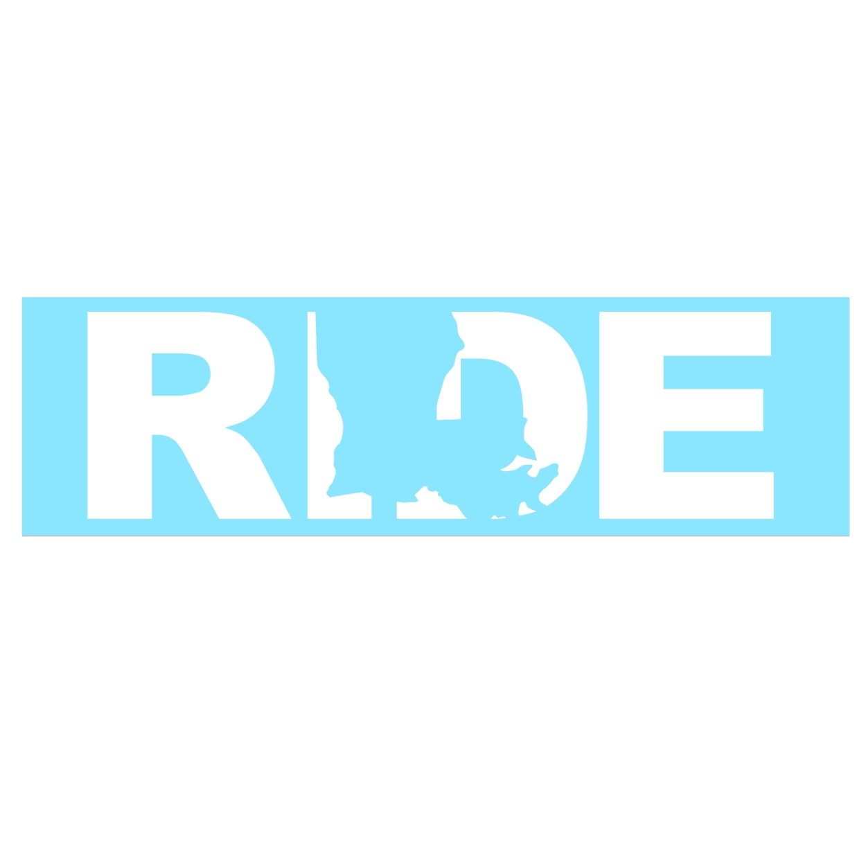Ride Louisiana Classic Decal (White Logo)
