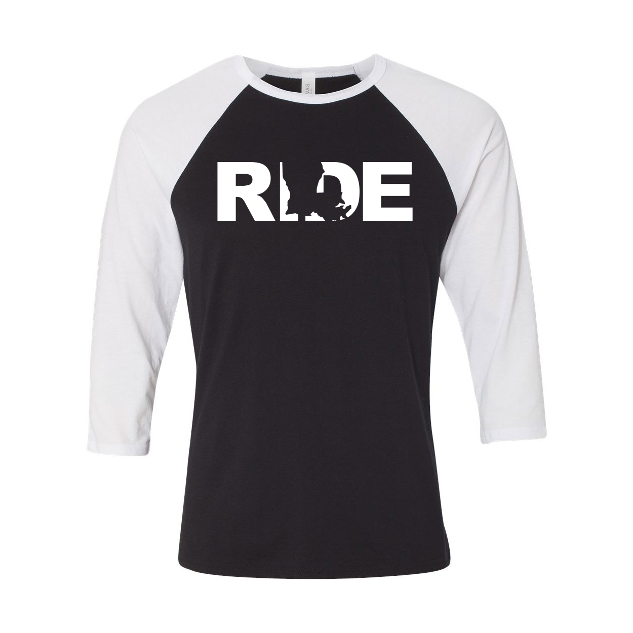 Ride Louisiana Classic Raglan Shirt Black/White (White Logo)