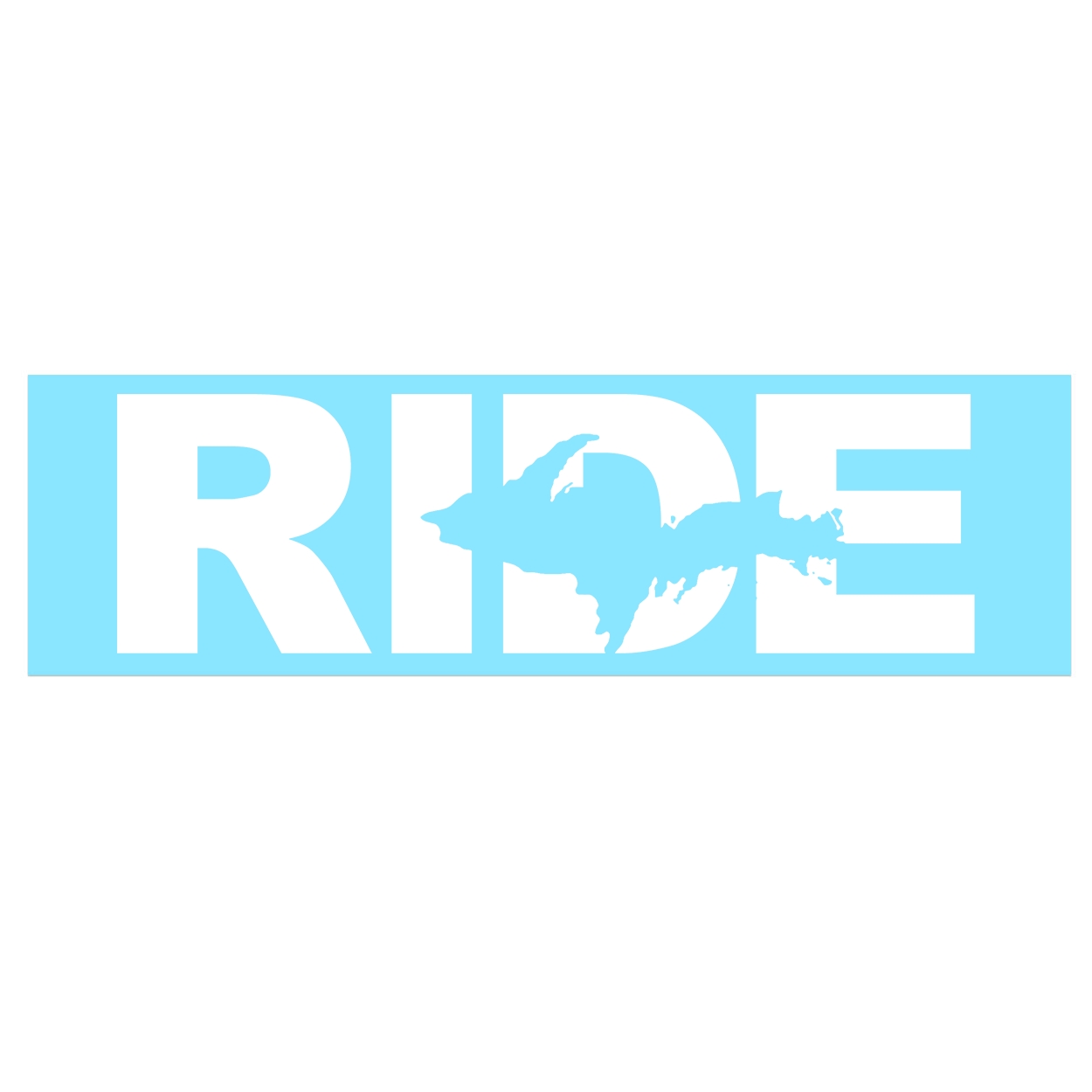 Ride Michigan UP Classic Decal (White Logo)