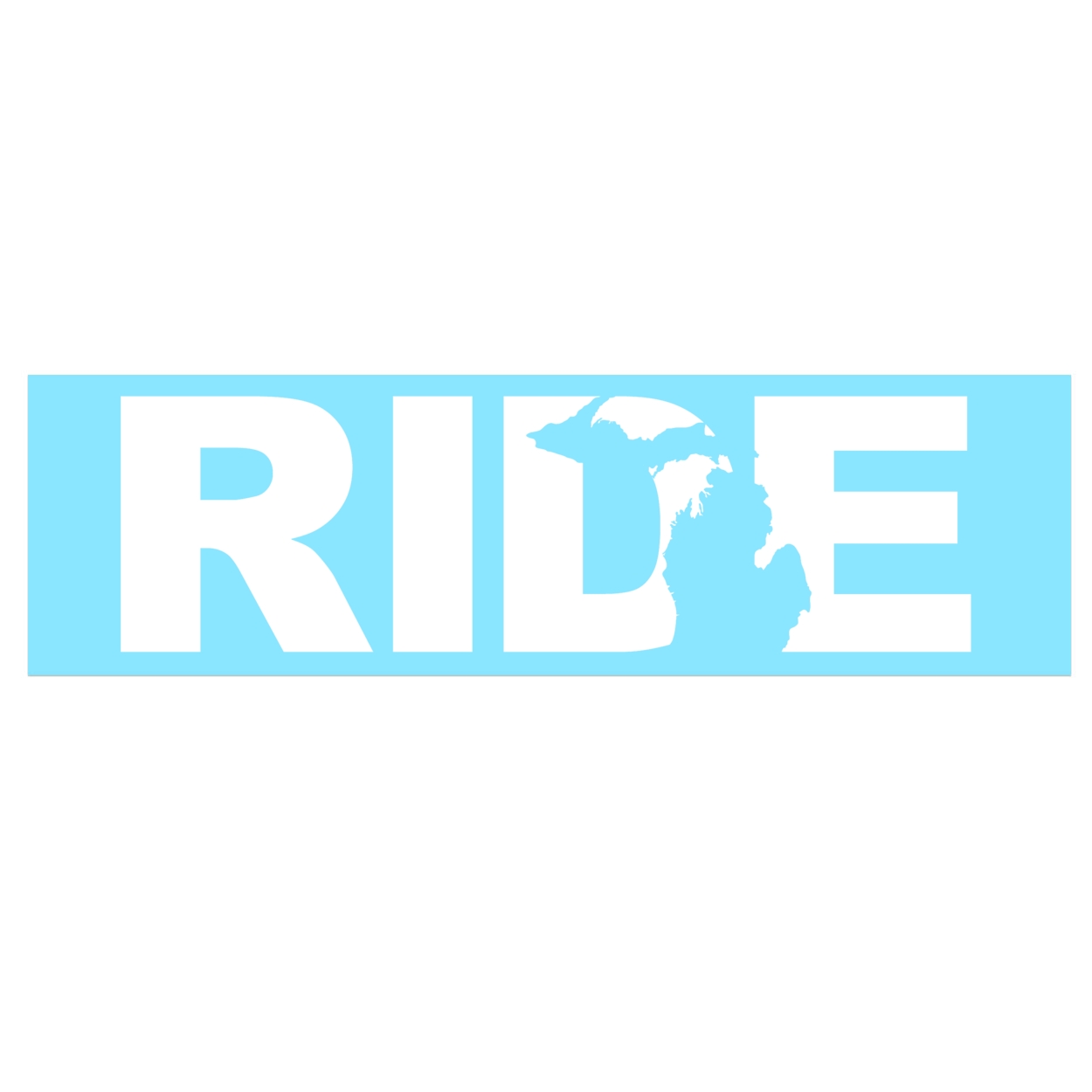 Ride Michigan Classic Decal (White Logo)