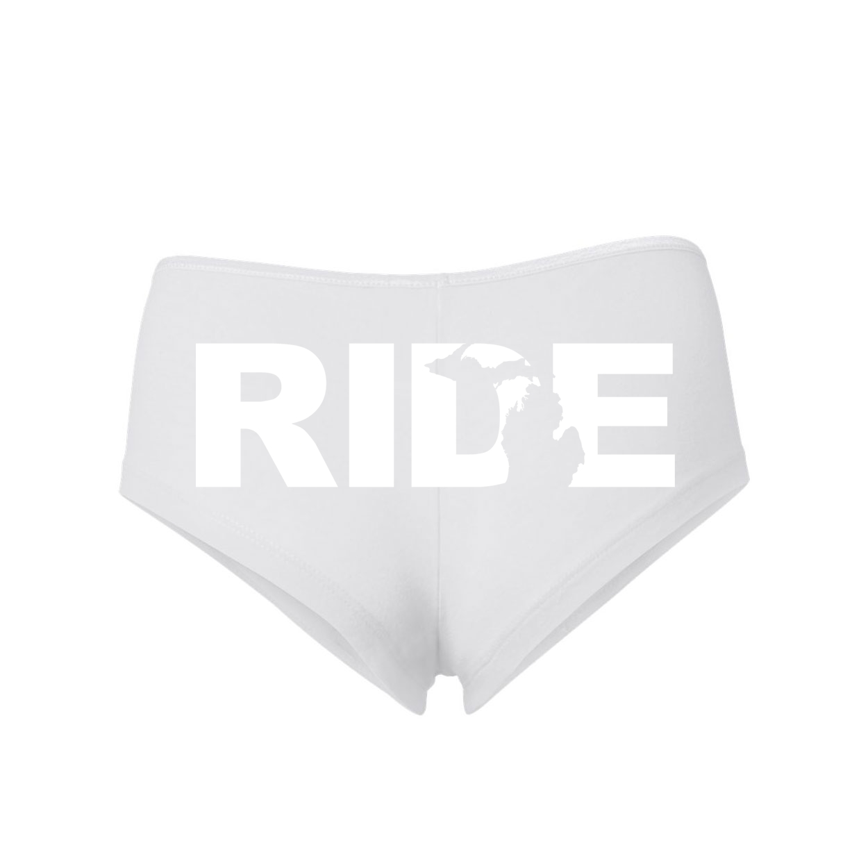 Ride Michigan Classic Women's Booty Shorts White (White Logo)