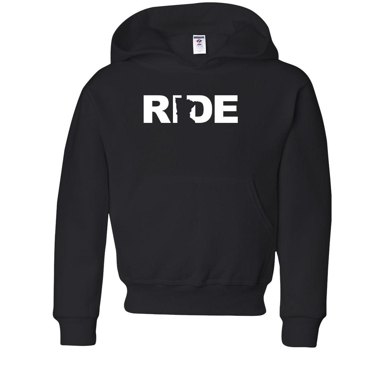 Ride Minnesota Classic Youth Sweatshirt Black (White Logo)