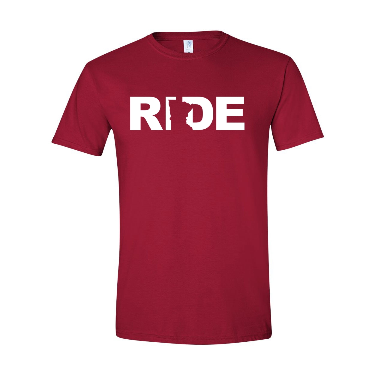 Ride Minnesota Classic T-Shirt Cardinal Red (White Logo)