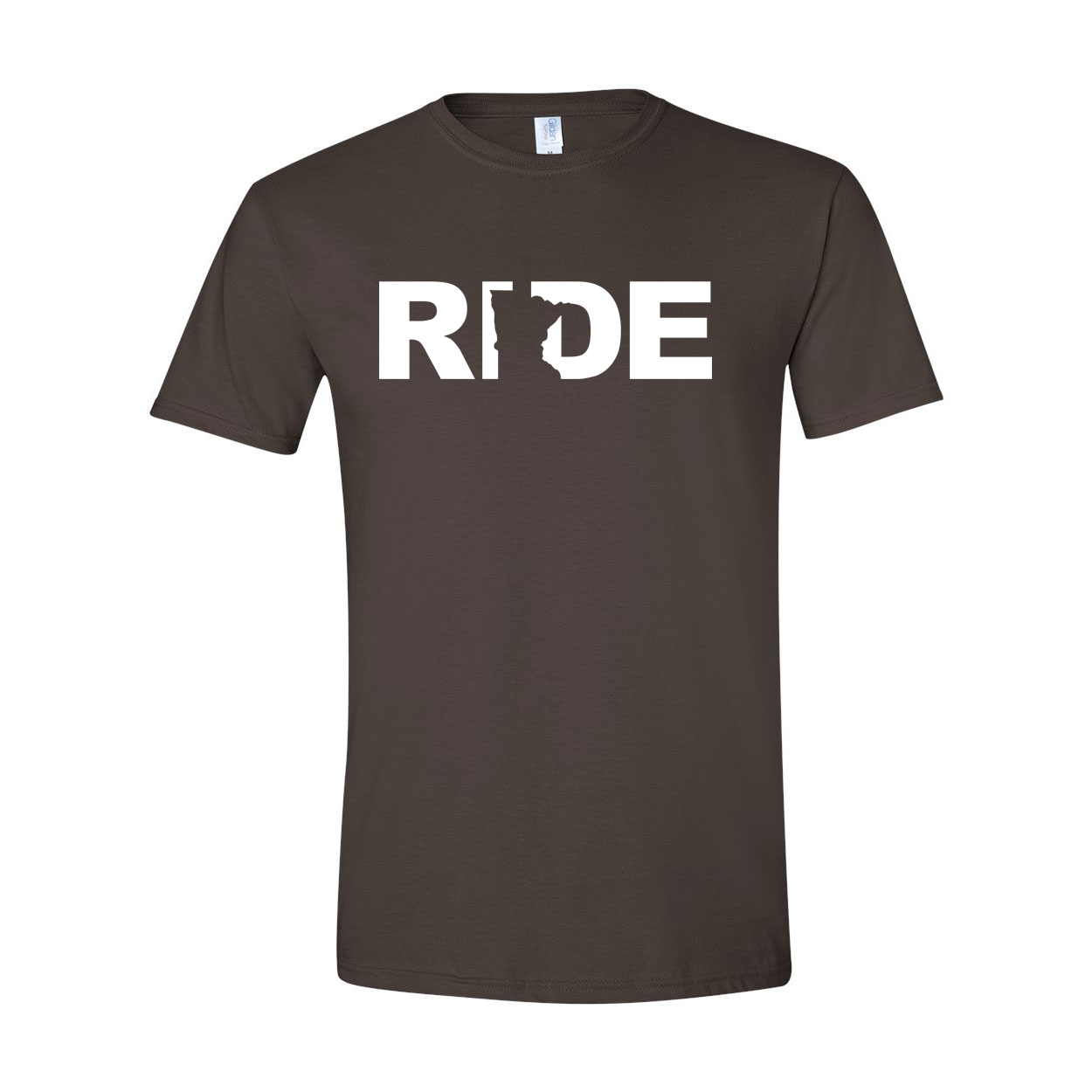 Ride Minnesota Classic T-Shirt Dark Chocolate Brown (White Logo)