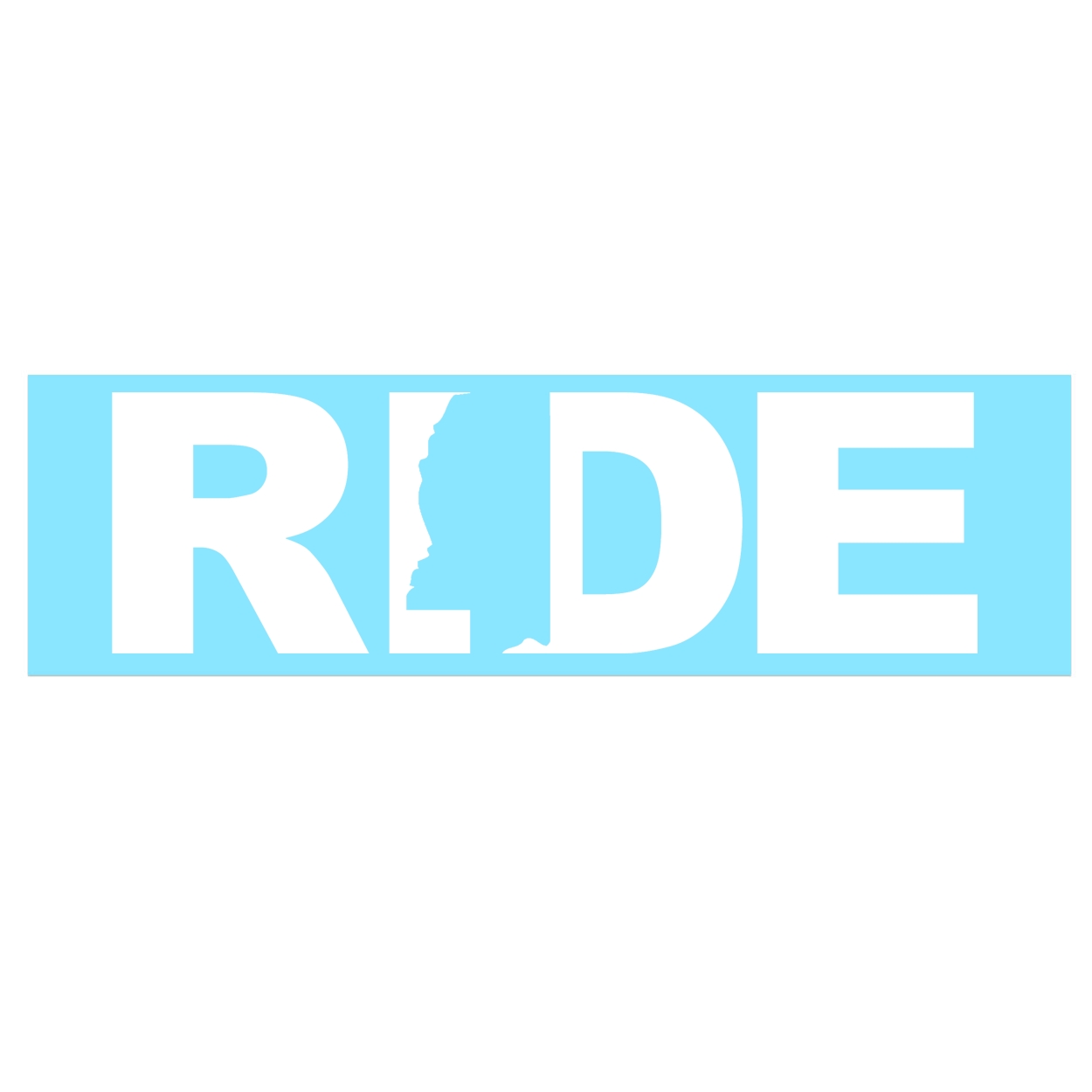 Ride Mississippi Classic Decal (White Logo)