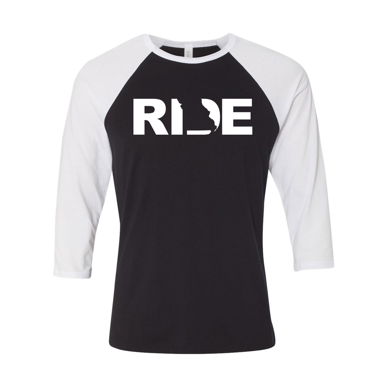 Ride Missouri Classic Raglan Shirt Black/White (White Logo)