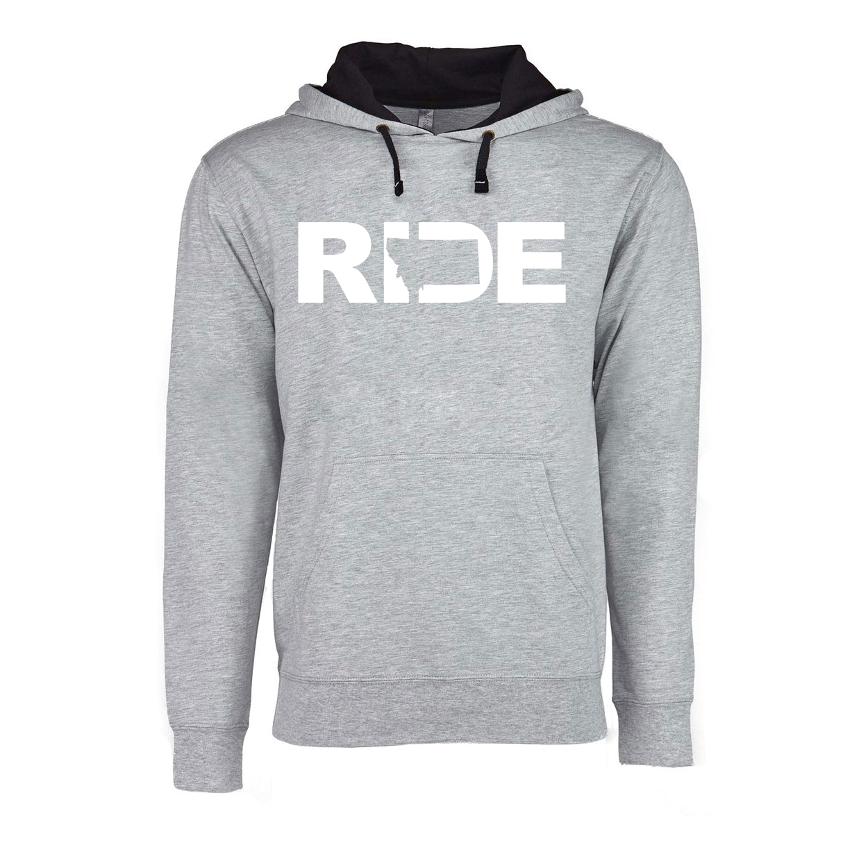 Ride Montana Classic Lightweight Sweatshirt Heather Gray/Black (White Logo)