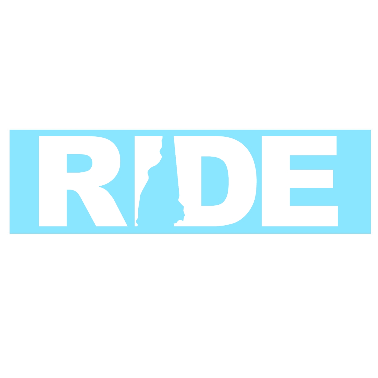 Ride New Hampshire Classic Decal (White Logo)