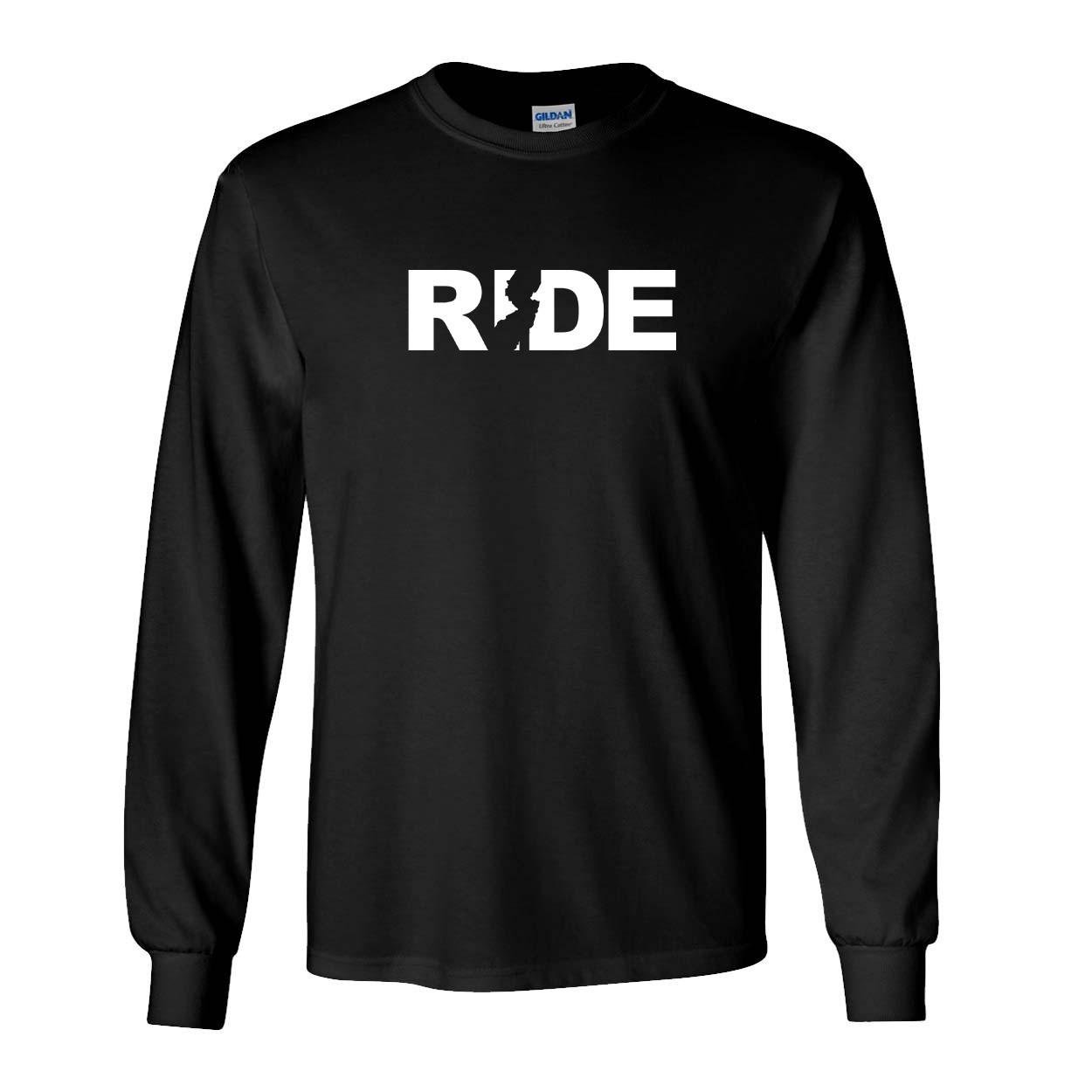 Ride New Jersey Classic Long Sleeve T-Shirt Black (White Logo)