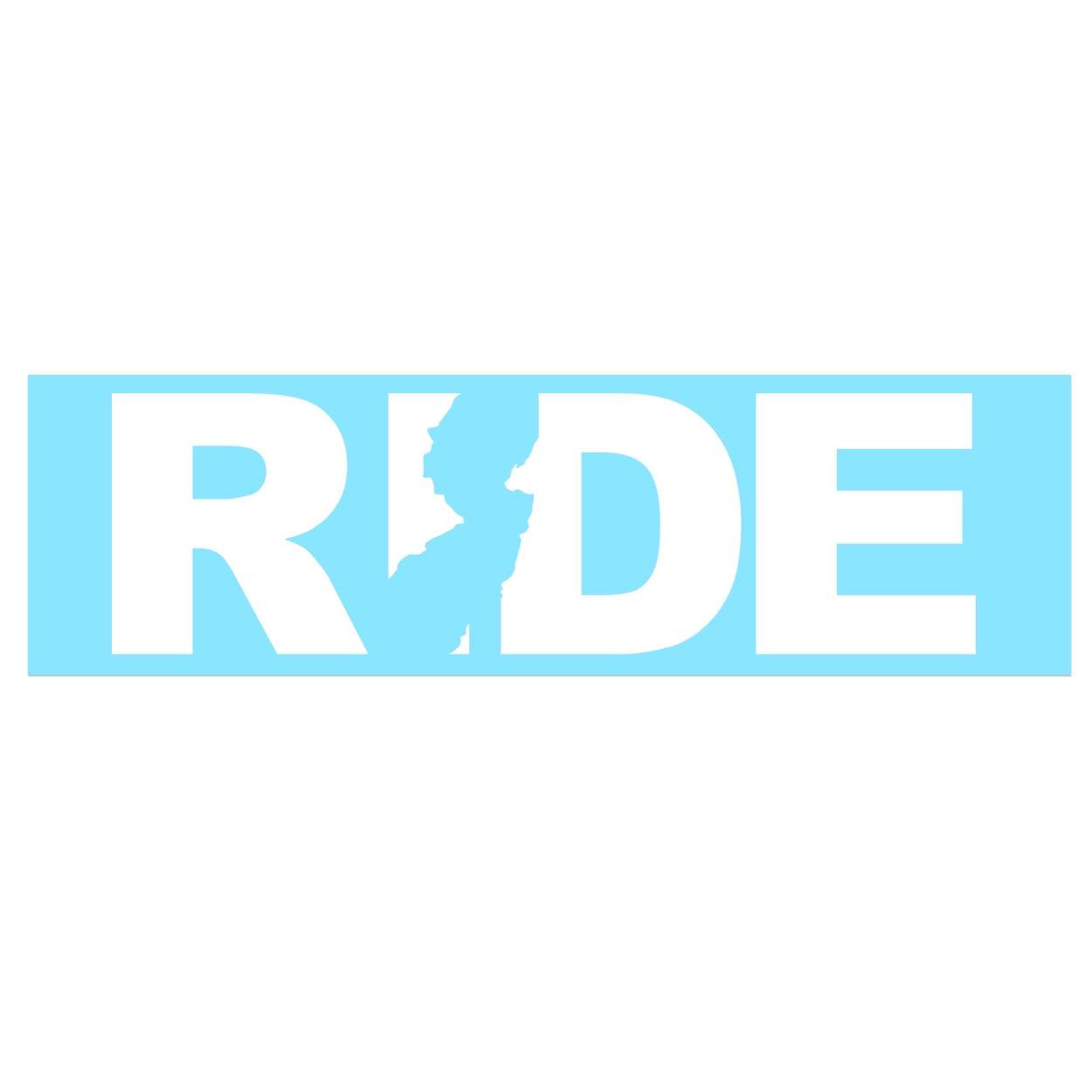 Ride New Jersey Classic Decal (White Logo)