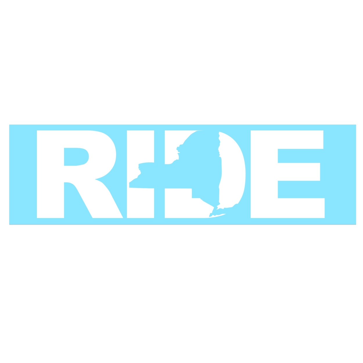 Ride New York Classic Decal (White Logo)