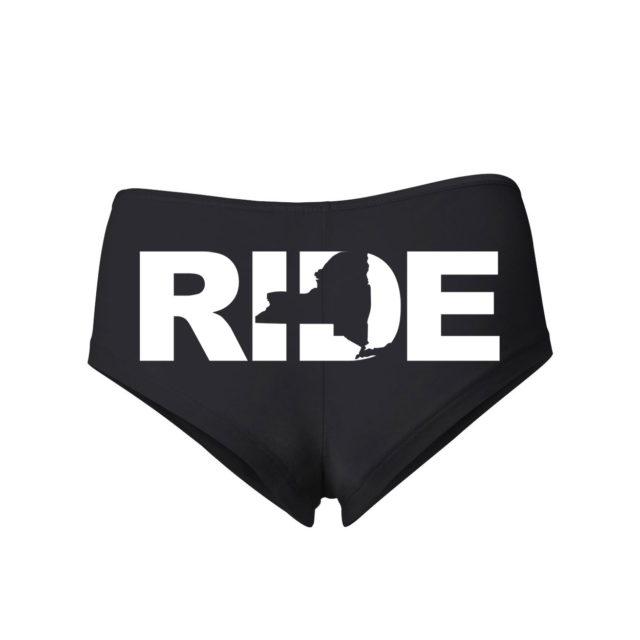 Ride New York Classic Women's Booty Shorts Black (White Logo)