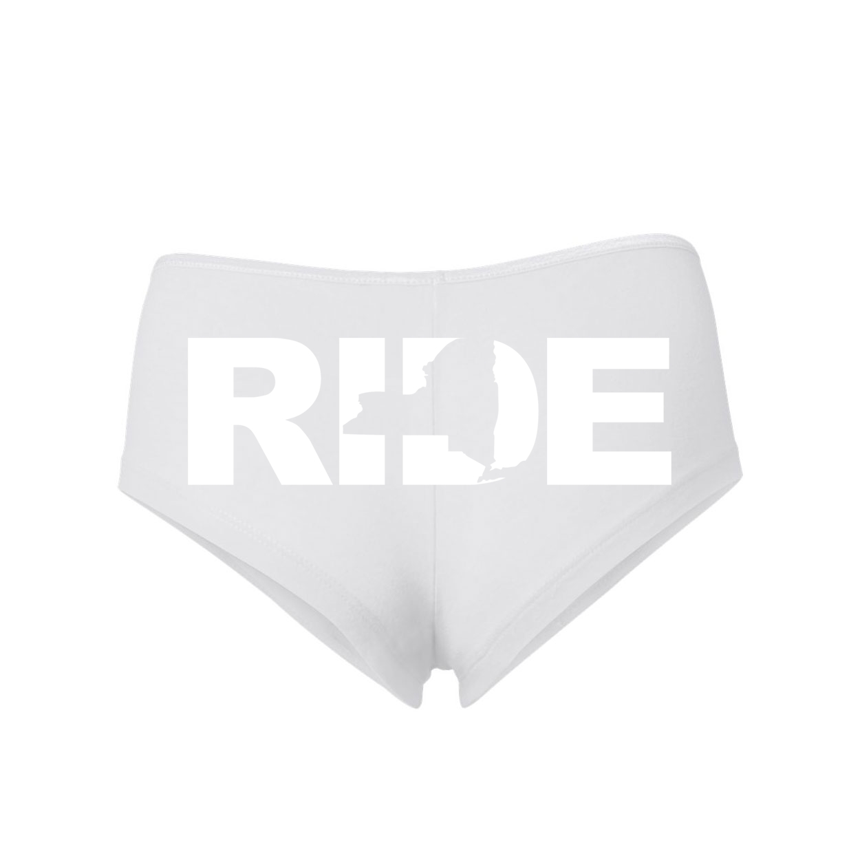 Ride New York Classic Women's Booty Shorts White (White Logo)