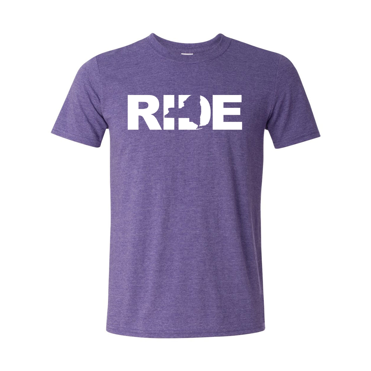 Ride New York Classic T-Shirt Heather Purple (White Logo)