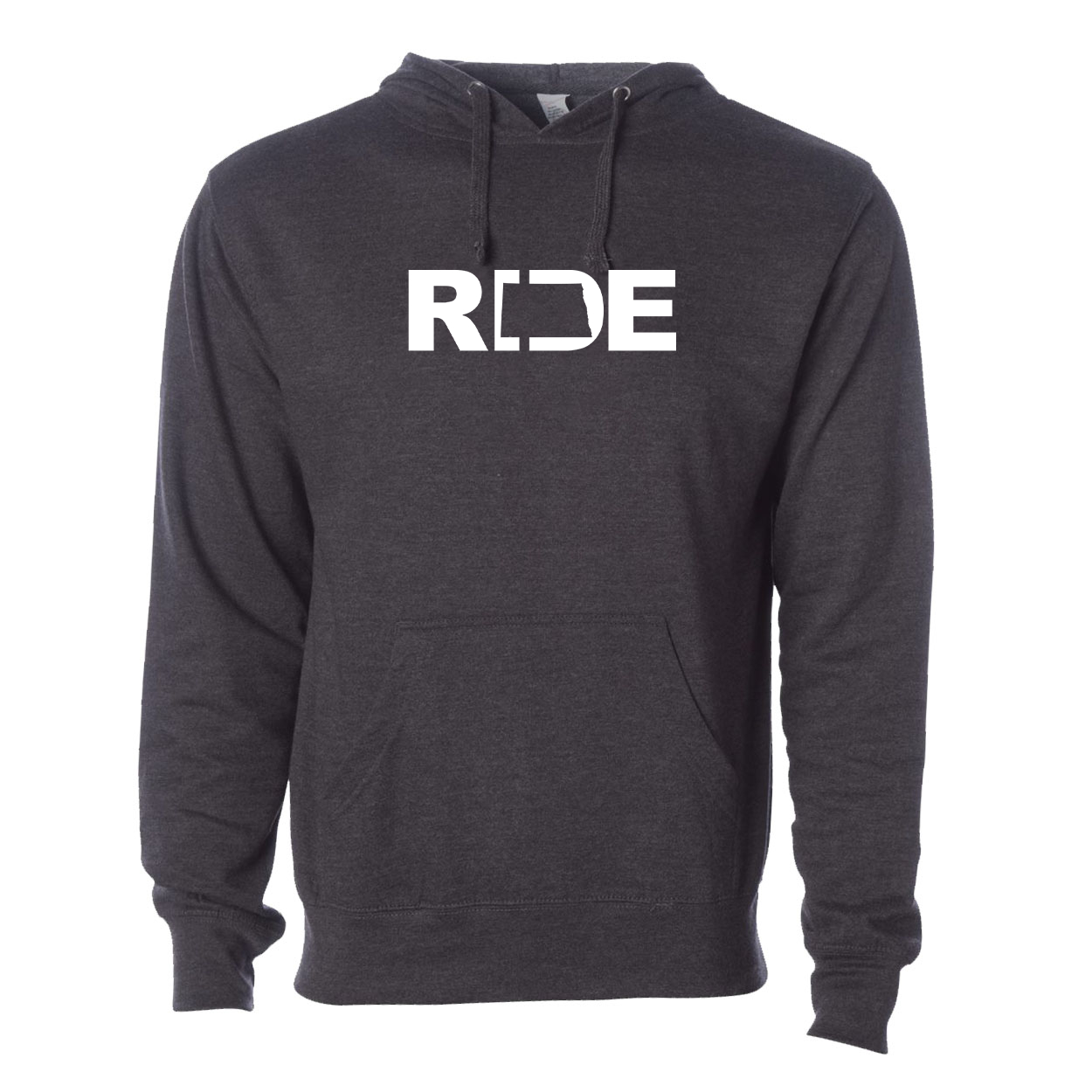Ride North Dakota Classic Sweatshirt Dark Heather Gray (White Logo)