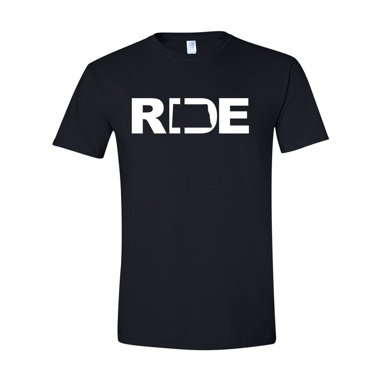 Ride North Dakota Classic T-Shirt Black (White Logo)
