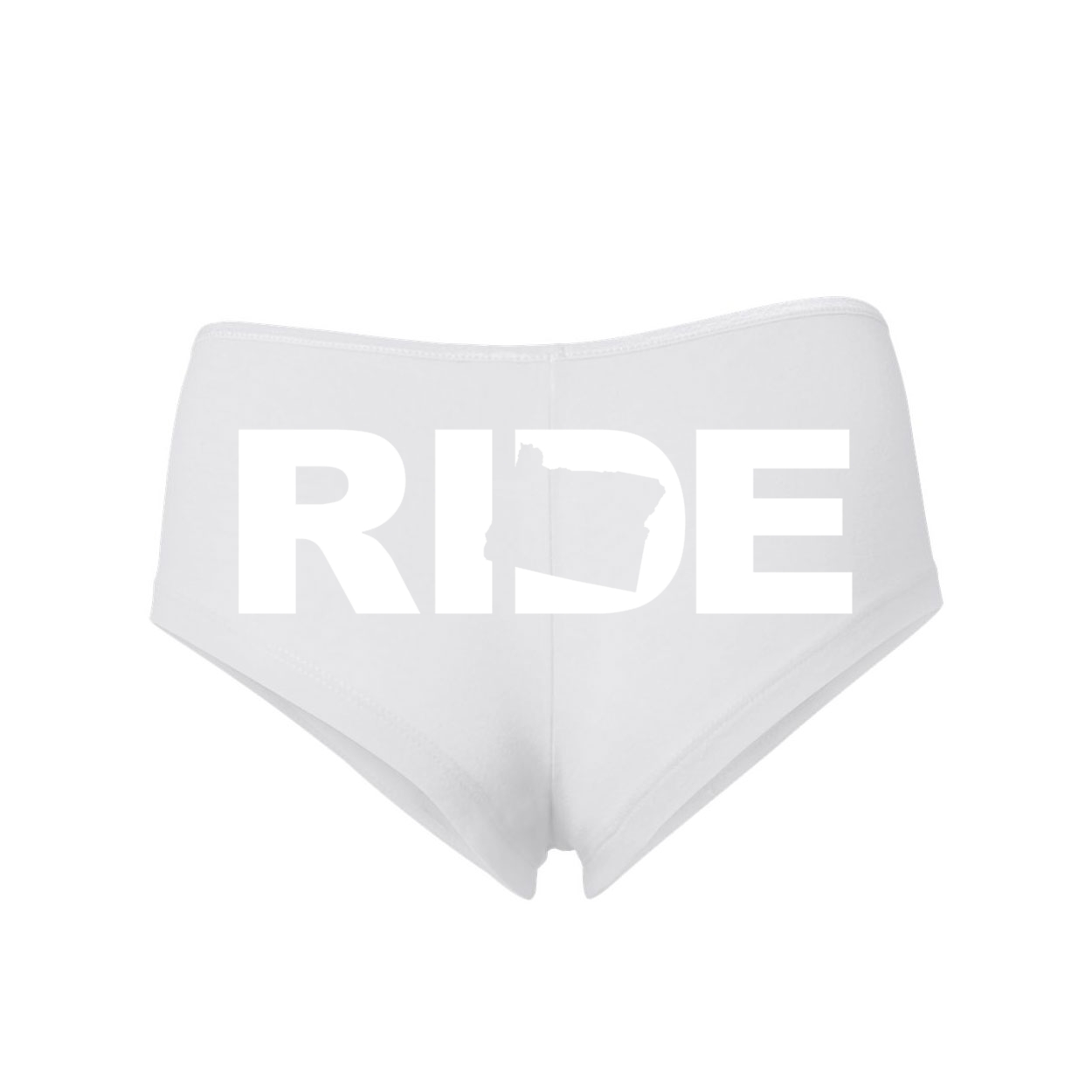 Ride Oregon Classic Women's Booty Shorts White (White Logo)
