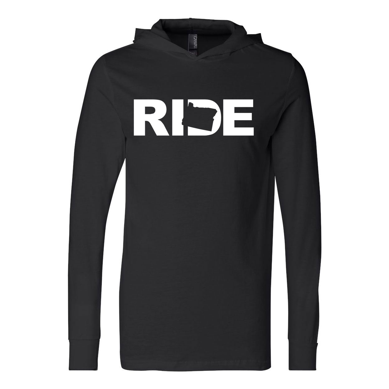 Ride Oregon Classic Ultra Lightweight Sweatshirt Black (White Logo)