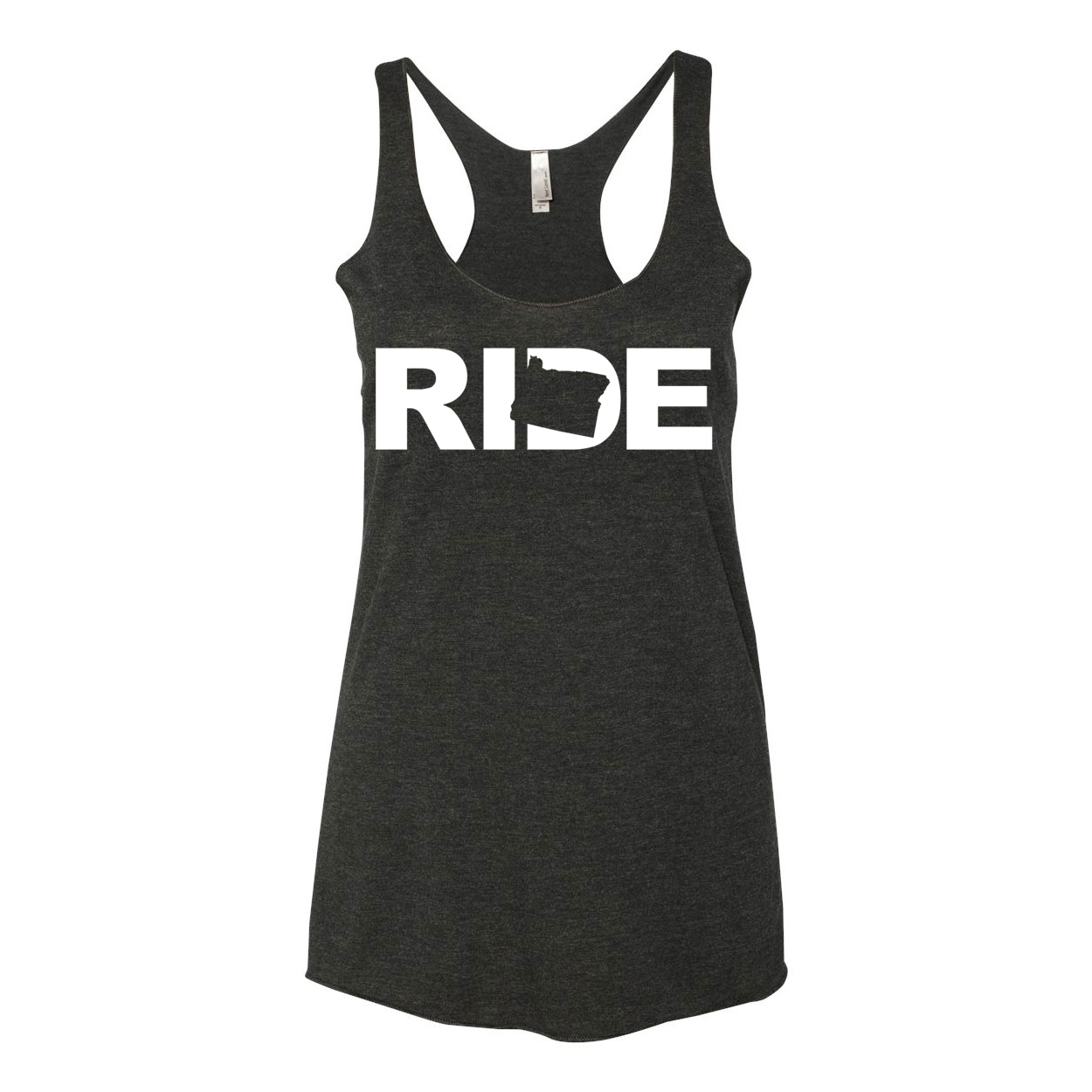 Ride Oregon Classic Women's Ultra Thin Tank Top Black (White Logo)