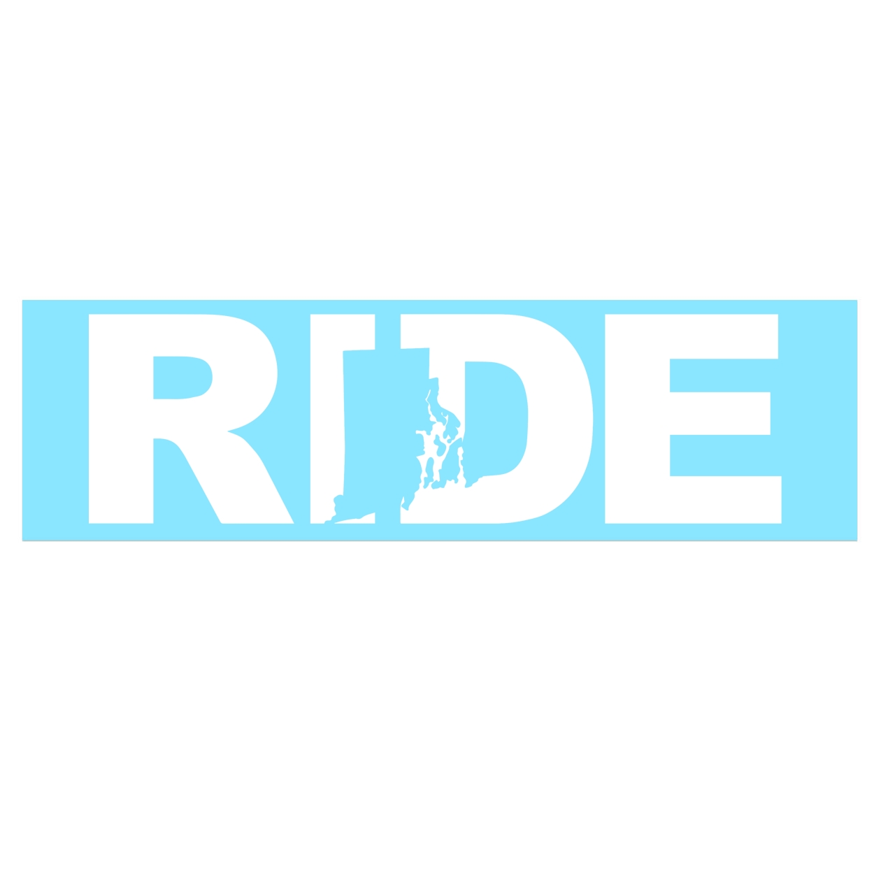 Ride Rhode Island Classic Decal (White Logo)