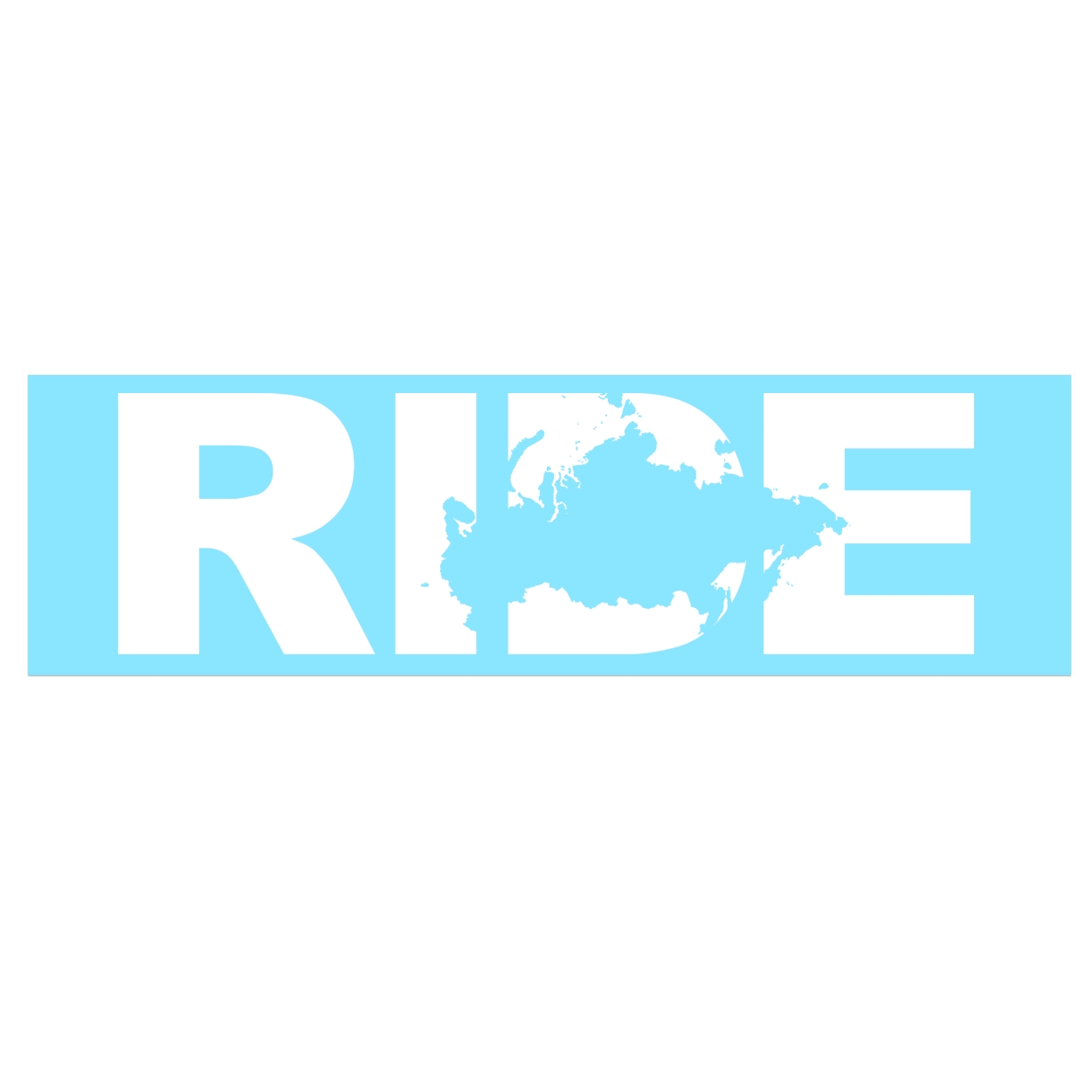 Ride Russia Classic Decal (White Logo)