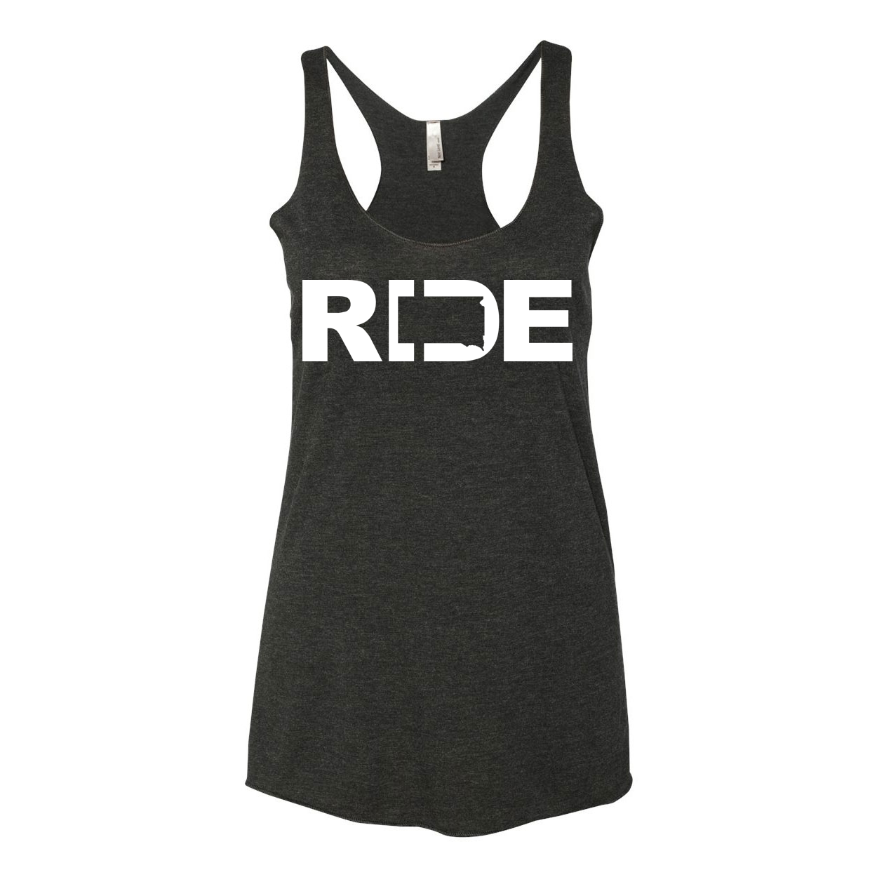 Ride South Dakota Classic Women's Ultra Thin Tank Top Black (White Logo)