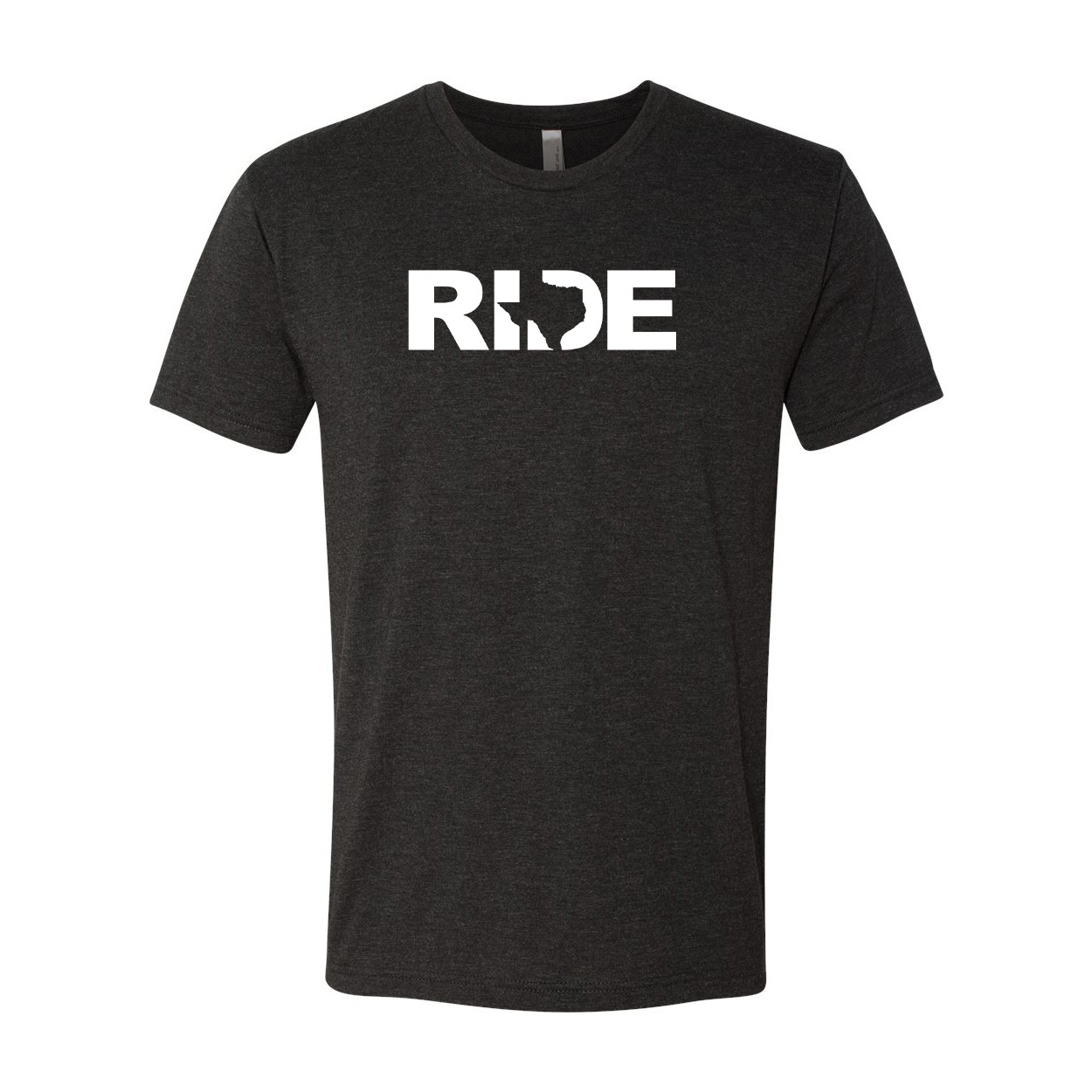 Ride Texas Classic Premium Tri-Blend T-Shirt Vintage Black (White Logo)