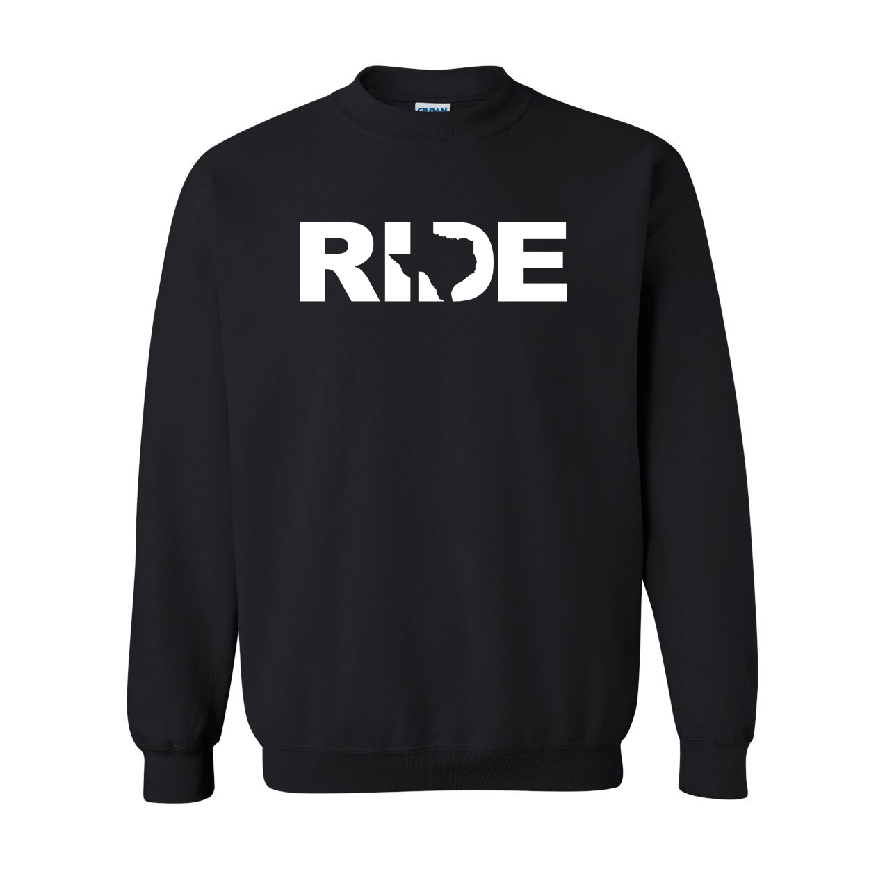 Ride Texas Classic Crewneck Sweatshirt Black (White Logo)