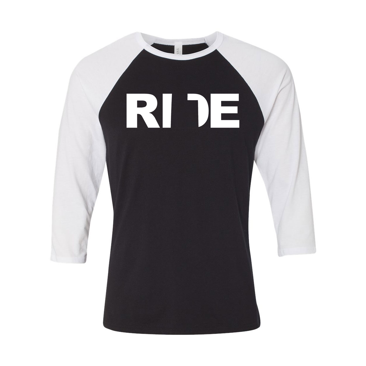 Ride Utah Classic Raglan Shirt Black/White (White Logo)