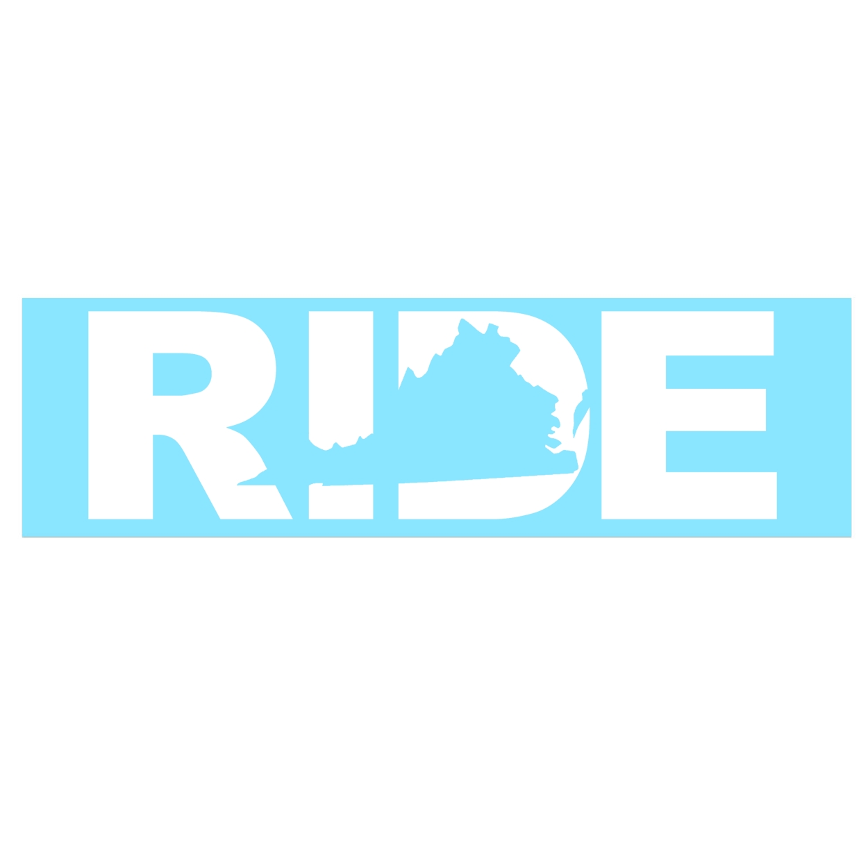 Ride Virginia Classic Decal (White Logo)