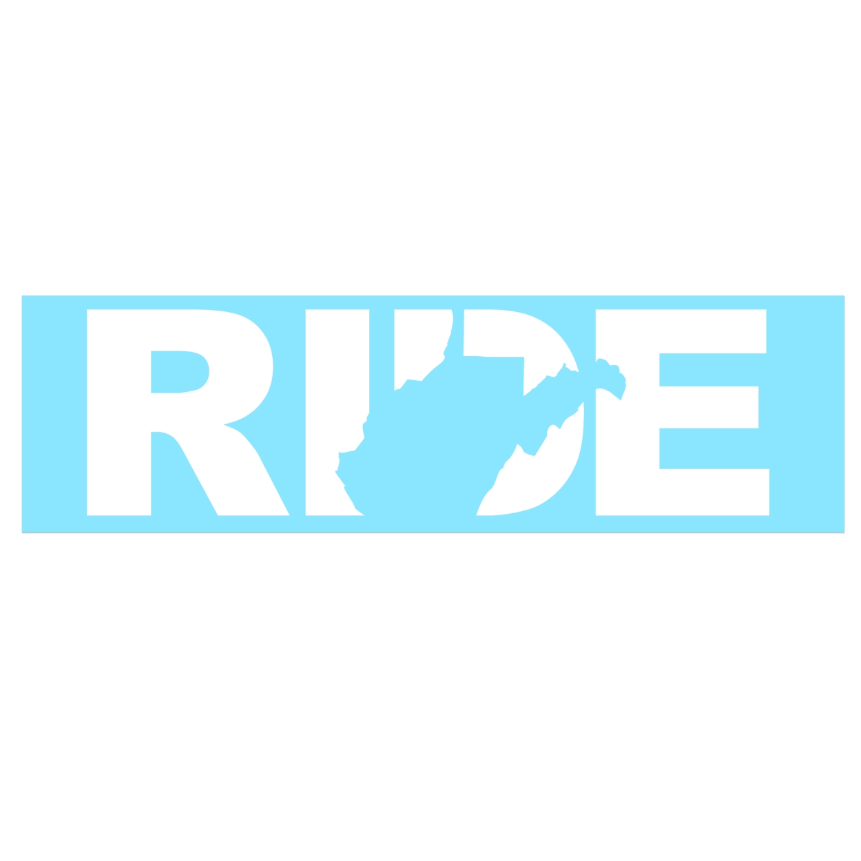 Ride West Virginia Classic Decal (White Logo)